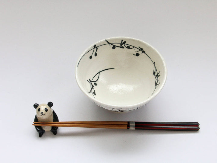 Amber Glaze Note Rice Bowl - Crafted By Takee Tatsui