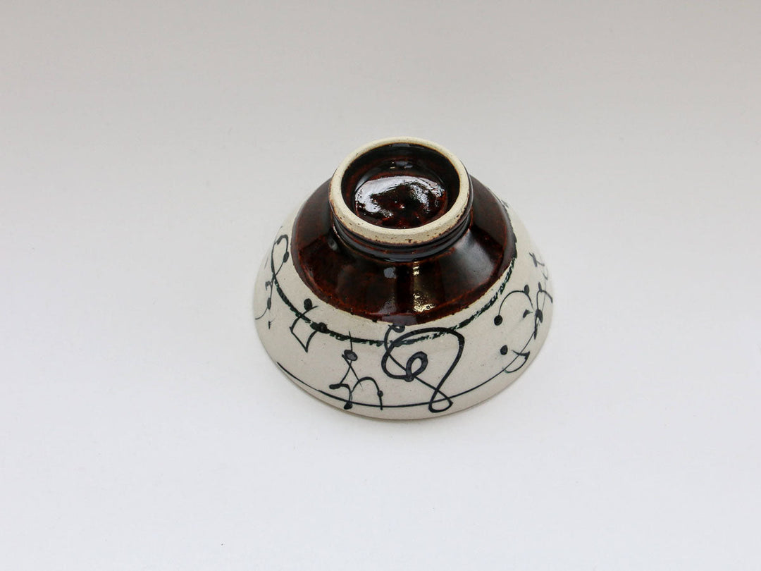Amber Glaze Note Rice Bowl - Crafted By Takee Tatsui