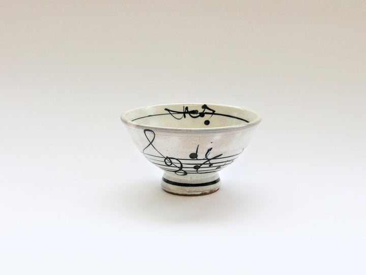 White Note Rice Bowl - Crafted By Takee Tatsui