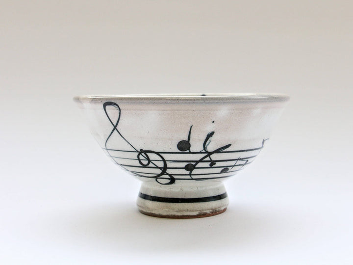 White Note Rice Bowl - Crafted By Takee Tatsui