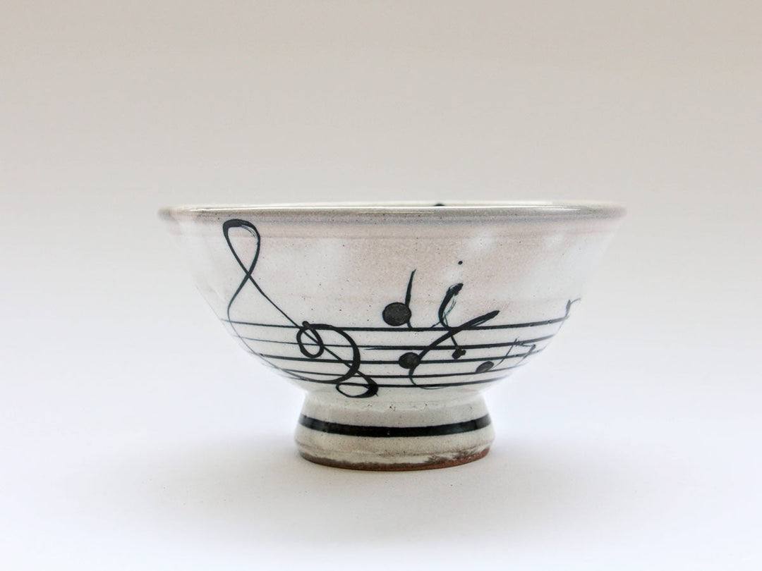 White Note Rice Bowl - Crafted By Takee Tatsui