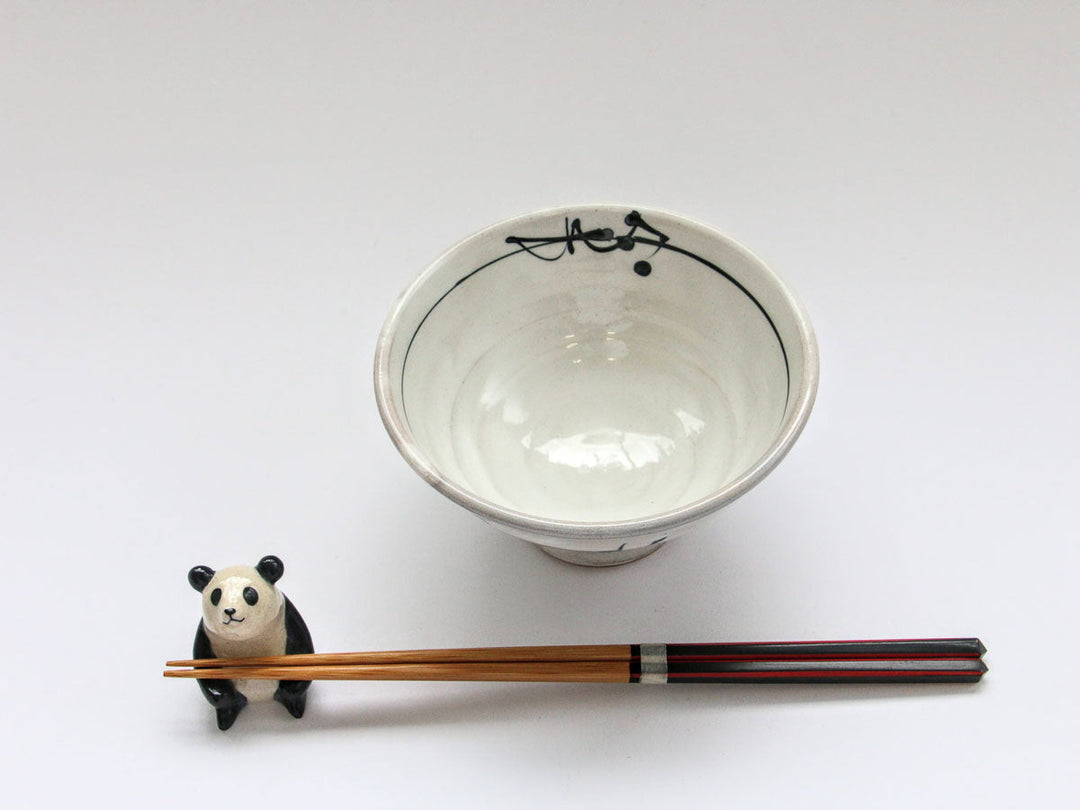 White Note Rice Bowl - Crafted By Takee Tatsui