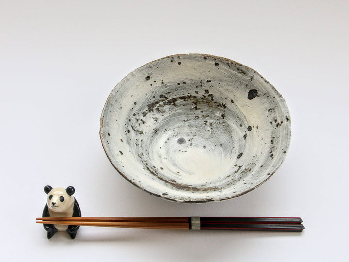 Brush Pattern 5.5-Inch Shallow Bowl - Crafted By Takuya Ohara