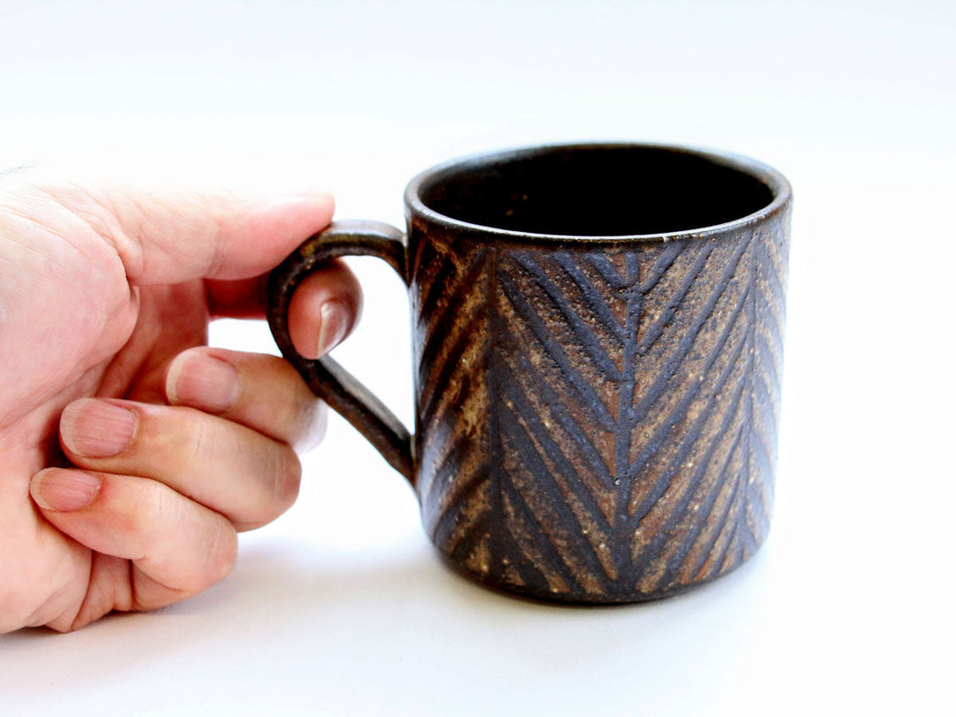 Herringbone Karatsu Mug - Crafted By Seitoen