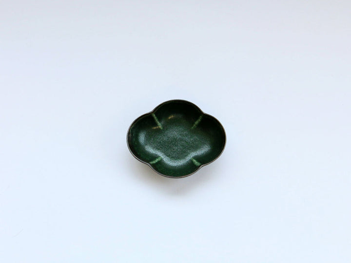 Mokko Shape Small Dish with Green Rim Glaze - Crafted By Koyo Kiln