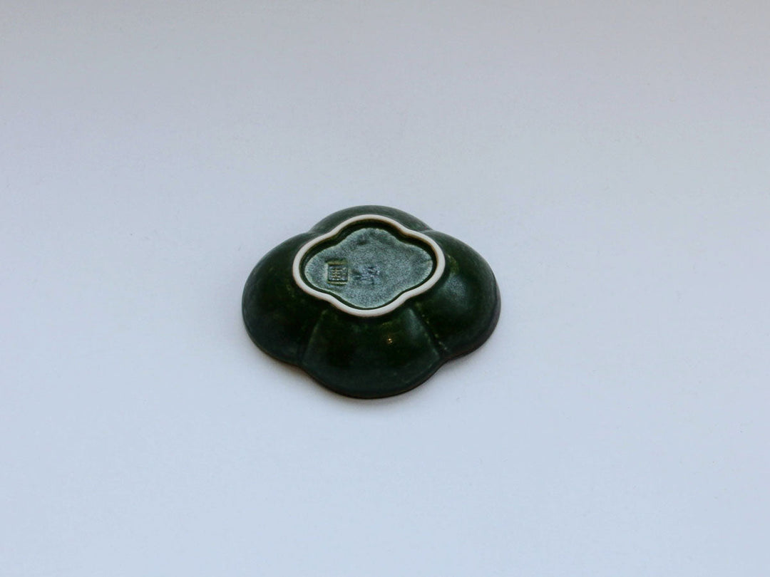 Mokko Shape Small Dish with Green Rim Glaze - Crafted By Koyo Kiln