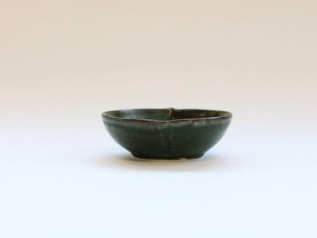 Peach Small Bowl with Green Rim Glaze - Crafted By Koyo Kiln