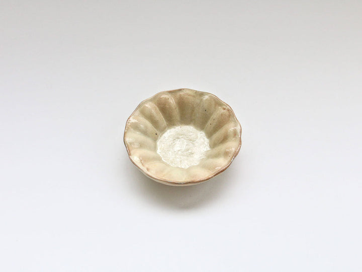 Kohiki Rimmed Flower-Edge Deep Plate, Small Crafted By Furutani Pottery
