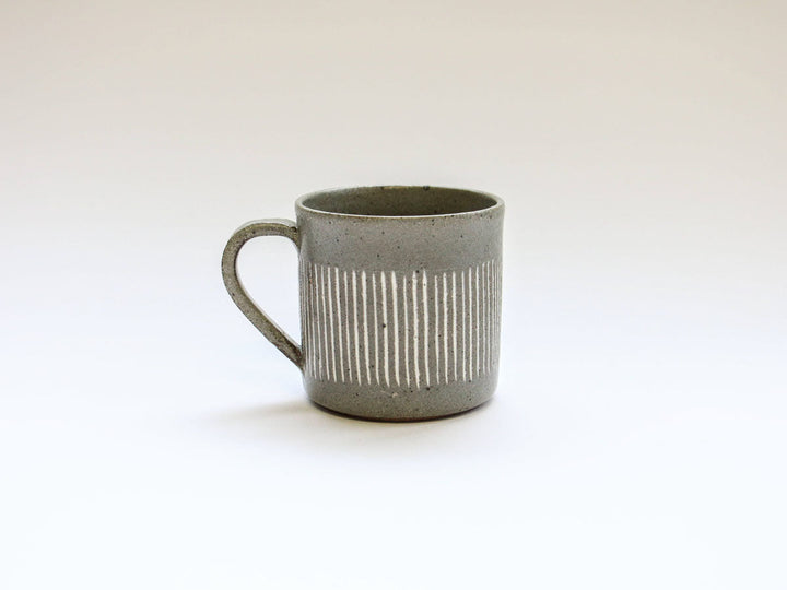 Gray Inlay Striped Mug - Crafted By Seitoen