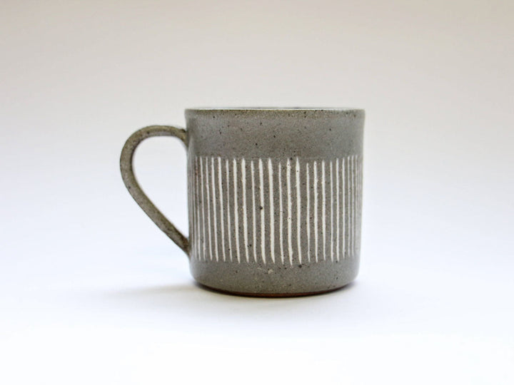 Gray Inlay Striped Mug - Crafted By Seitoen