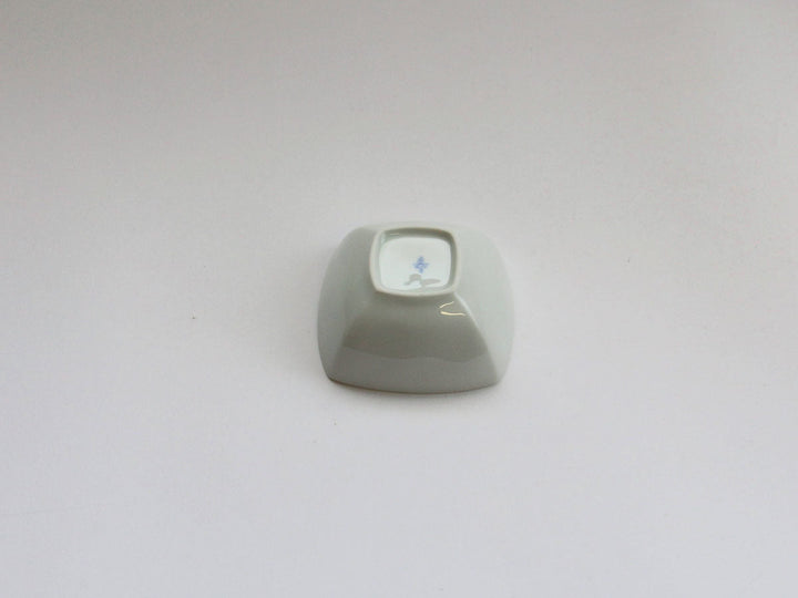 Overglaze Enamel Fan Square Small Dish — Hand-Painted Japanese Porcelain by Koso Kiln