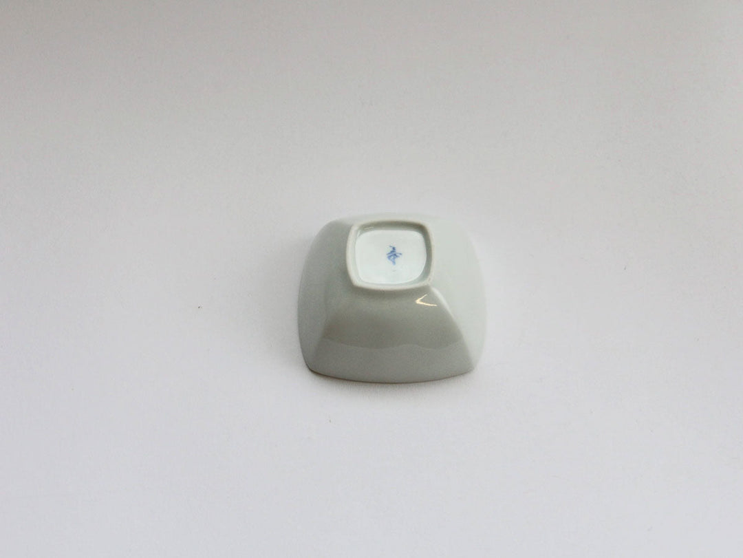 Akae Gourd Square Small Dish, Red — Hand-Painted Japanese Porcelain by Koso Kiln
