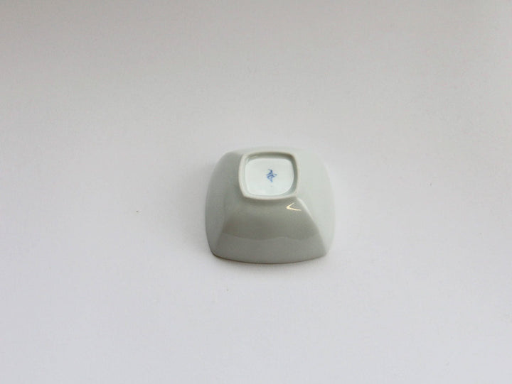 Akae Gourd Square Small Dish, Red — Hand-Painted Japanese Porcelain by Koso Kiln