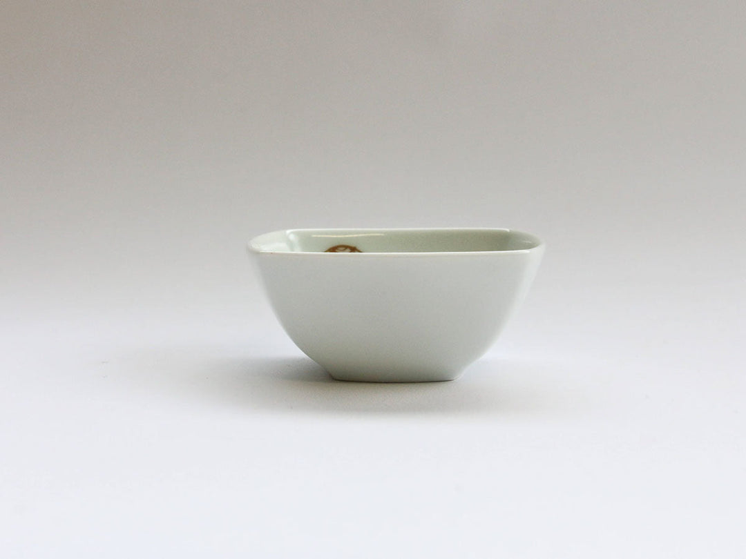 Overglaze Enamel Gourd Square Small Dish — Hand-Painted Japanese Porcelain by Koso Kiln