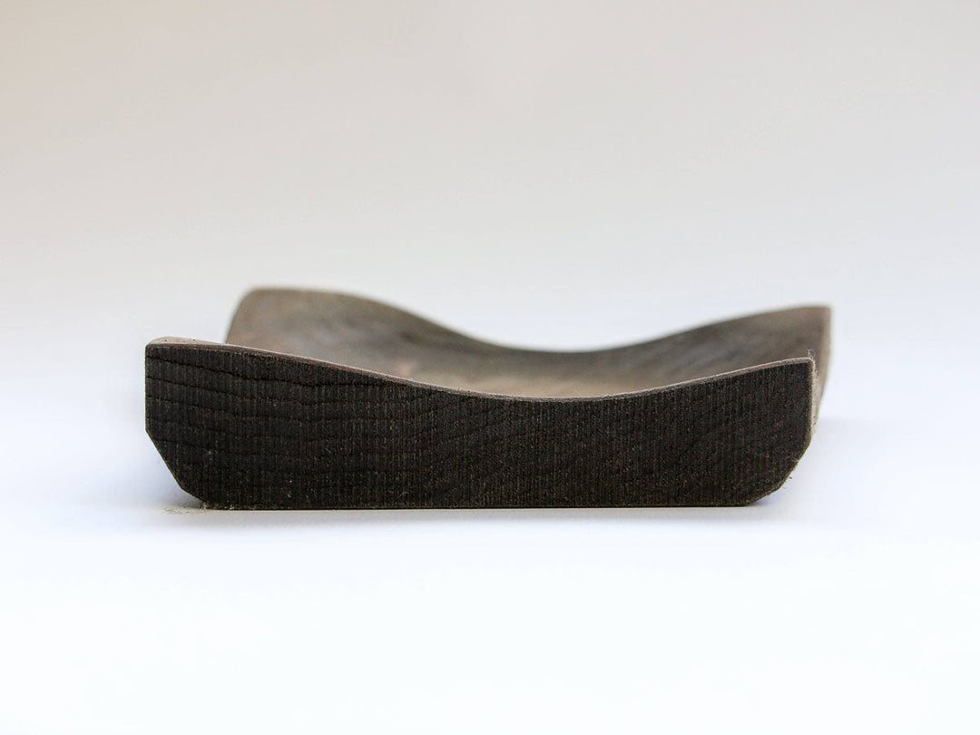Walnut-Wood Diamond Plate, Black, Large — Hand-Finished Japanese Wood by Shinsuke Taguchi