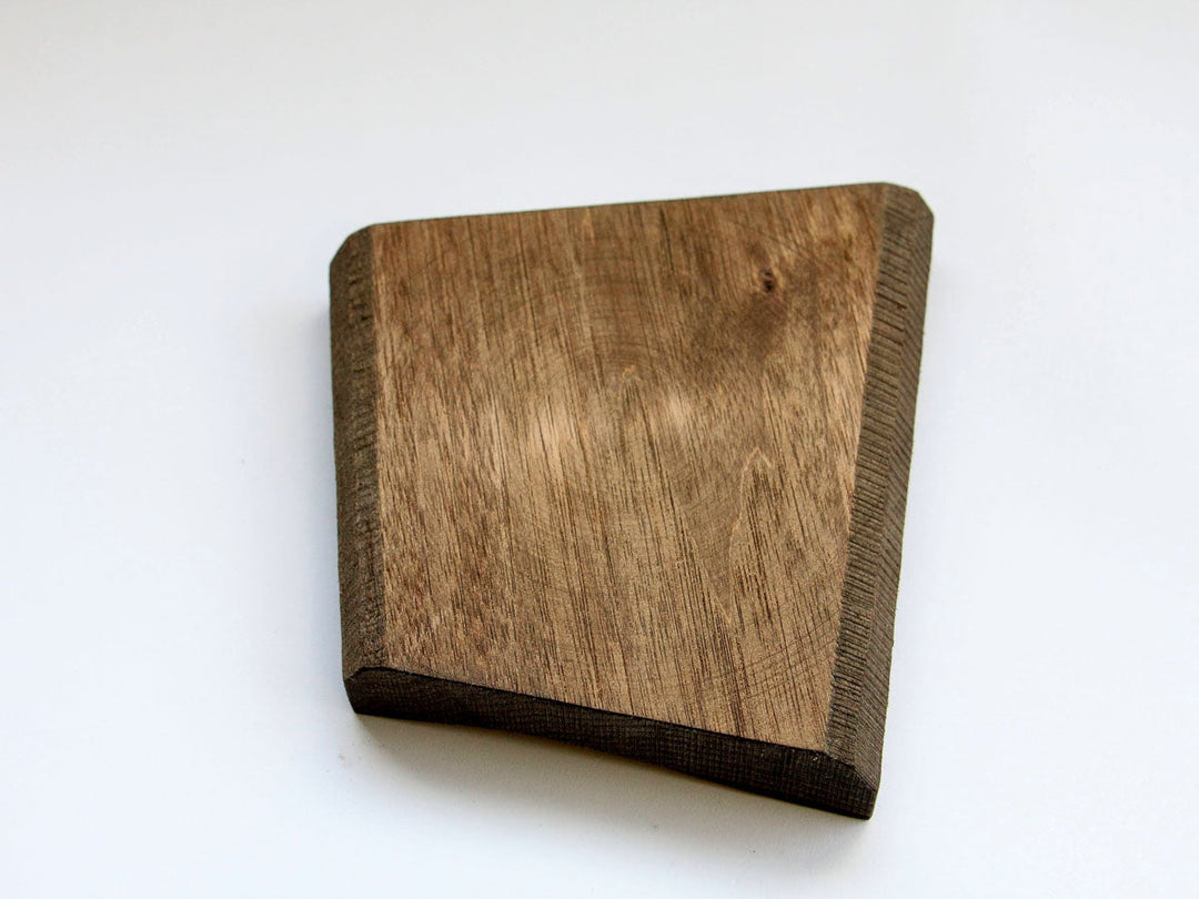 Walnut-Wood Diamond Plate, Black, Large — Hand-Finished Japanese Wood by Shinsuke Taguchi