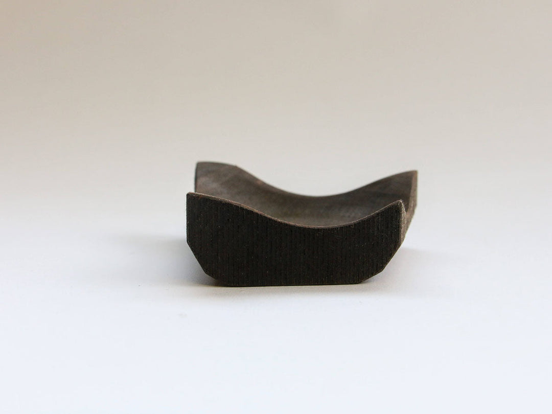 Walnut-Wood Diamond Plate, Black, Small — Hand-Finished Japanese Wood by Shinsuke Taguchi