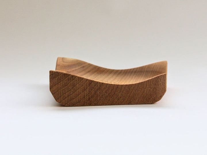 Walnut-Wood Diamond Plate, Clear, Medium — Hand-Finished Japanese Wood by Shinsuke Taguchi