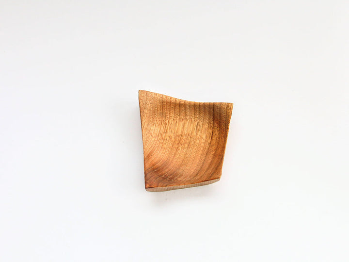 Walnut-Wood Diamond Plate, Clear, Small — Hand-Finished Japanese Wood by Shinsuke Taguchi