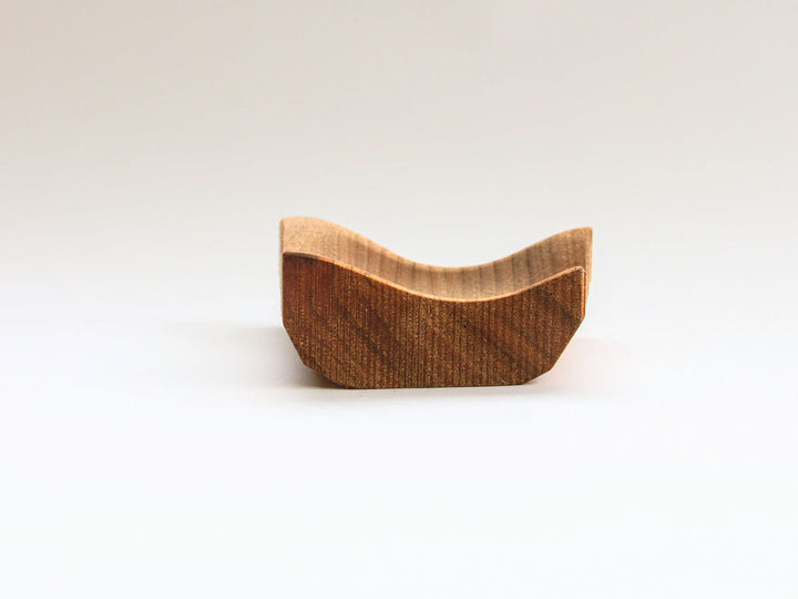 Walnut-Wood Diamond Plate, Clear, Small — Hand-Finished Japanese Wood by Shinsuke Taguchi