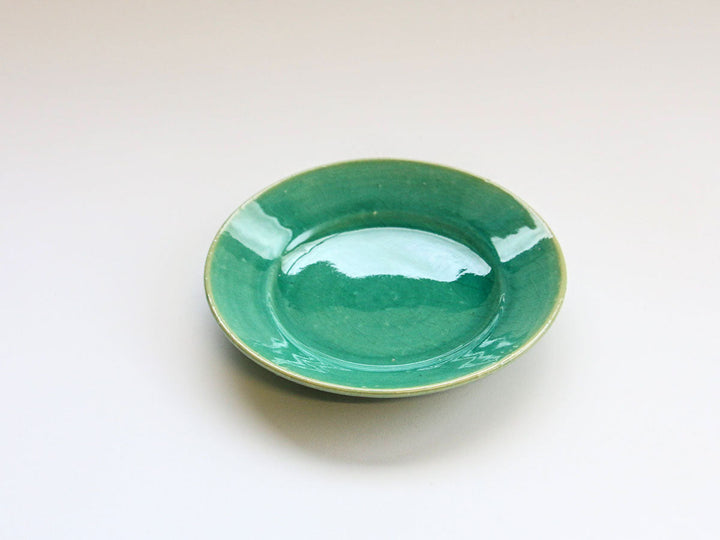 Turquoise Blue Carved Individual Plate Crafted By Shinji Akane