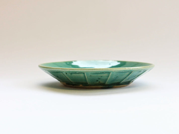 Turquoise Blue Carved Individual Plate Crafted By Shinji Akane