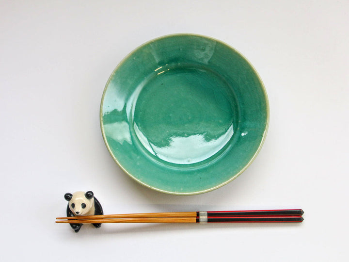 Turquoise Blue Carved Individual Plate Crafted By Shinji Akane
