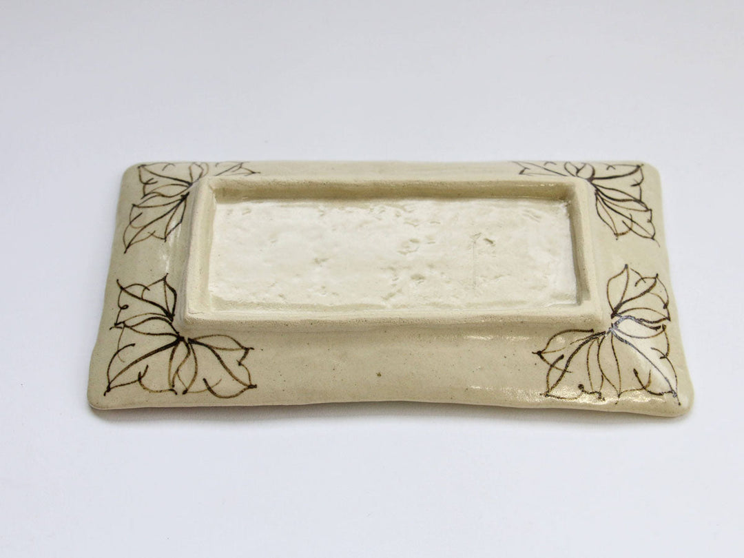 Dancing Peony Rectangular Plate Red Crafted By Yoshihei Kato