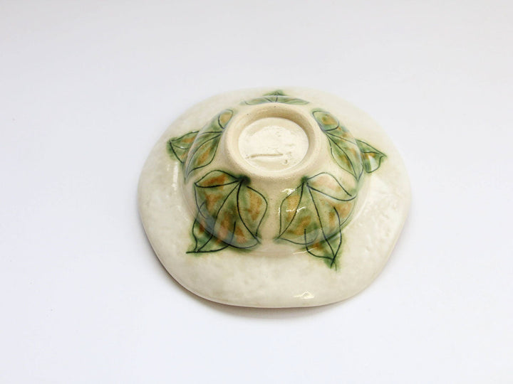 Kohiki Peony Motif Wavy Rim Small Bowl Crafted By Yoshihei Kato