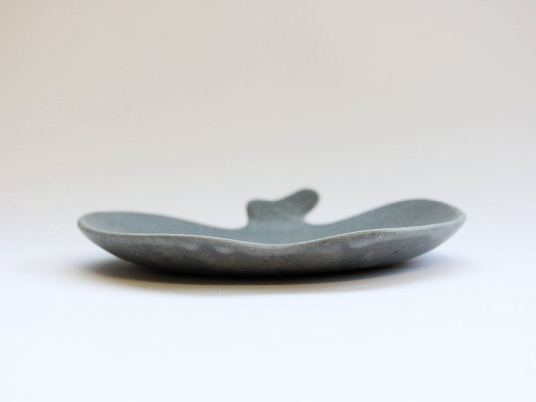 Gray Glaze Apple Plate Large Crafted By Furutani Pottery