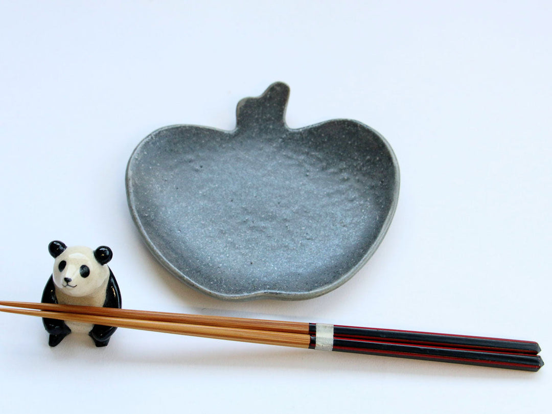 Gray Glaze Apple Plate Small Crafted By Furutani Pottery