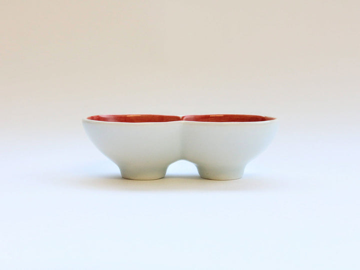 Round Daruma Small Dish, Red — Hand-Glazed Japanese Porcelain by Tokushichi Kiln