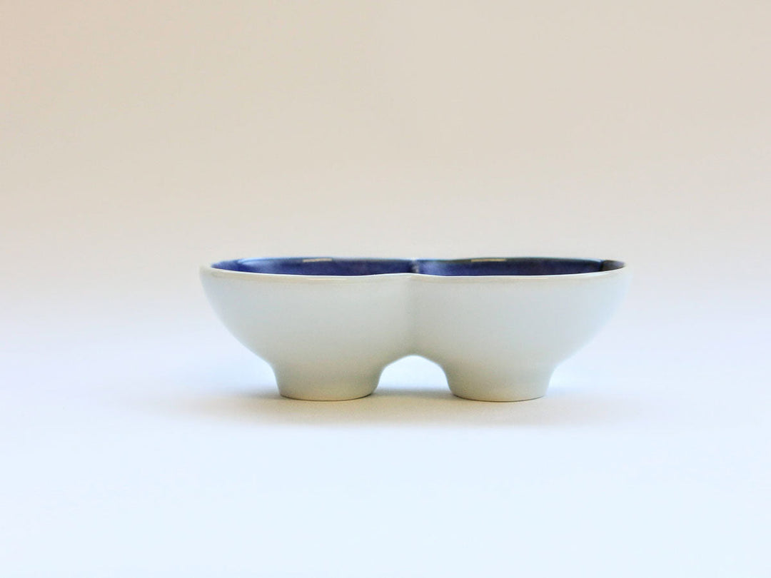 Round Daruma Small Dish, Blue — Hand-Glazed Japanese Porcelain by Tokushichi Kiln