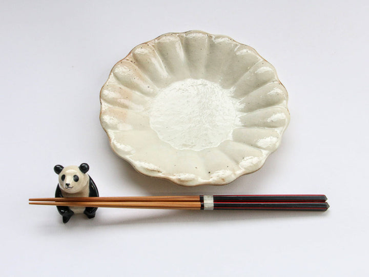 Iron-Speckled Lobed Deep Plate, Small — Hand-Glazed Japanese Pottery by Furutani Pottery