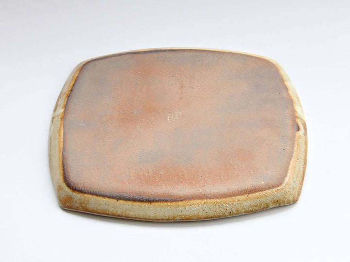 Rough-Rim Engraved Long Rectangular Plate - Crafted By Furutani Pottery