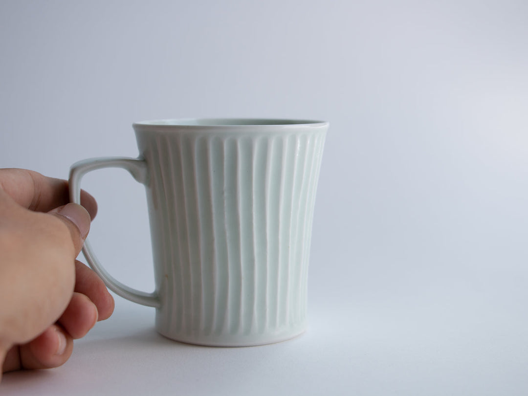 Ash Glazed Ridged Mug - Crafted By Pottery Ao