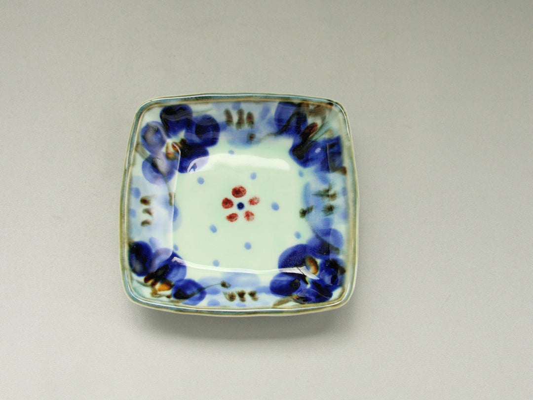 Underglazed Hanazume Square Mein Plate, Porcelain