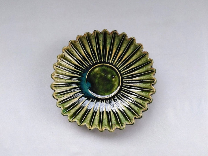 Oribe Chrysanthemum-Shaped Plate - Crafted By Masashi Sato