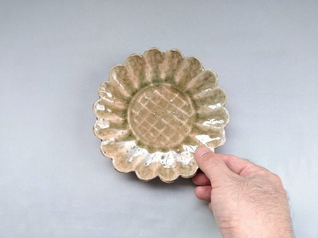 Ash Glazed Rinka Plate - Crafted By Hiroshi Sato