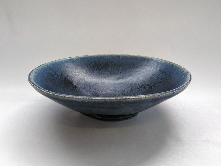 Deep Blue Glazed 6.5-Sun Shallow Bowl - Crafted By Kazuhito Yamamoto