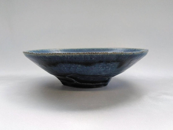 Deep Blue Glazed 6.5-Sun Shallow Bowl - Crafted By Kazuhito Yamamoto