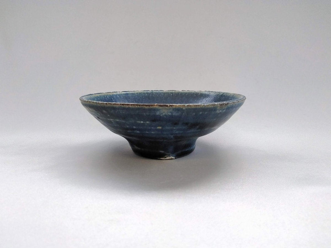 Deep Blue Glazed 4-Sun Shallow Bowl - Crafted By Kazuhito Yamamoto