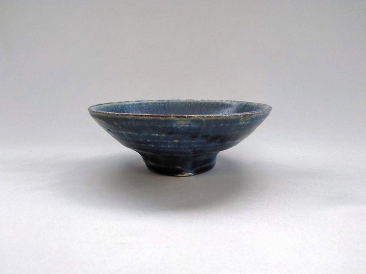 Deep Blue Glazed 4-Sun Shallow Bowl - Crafted By Kazuhito Yamamoto