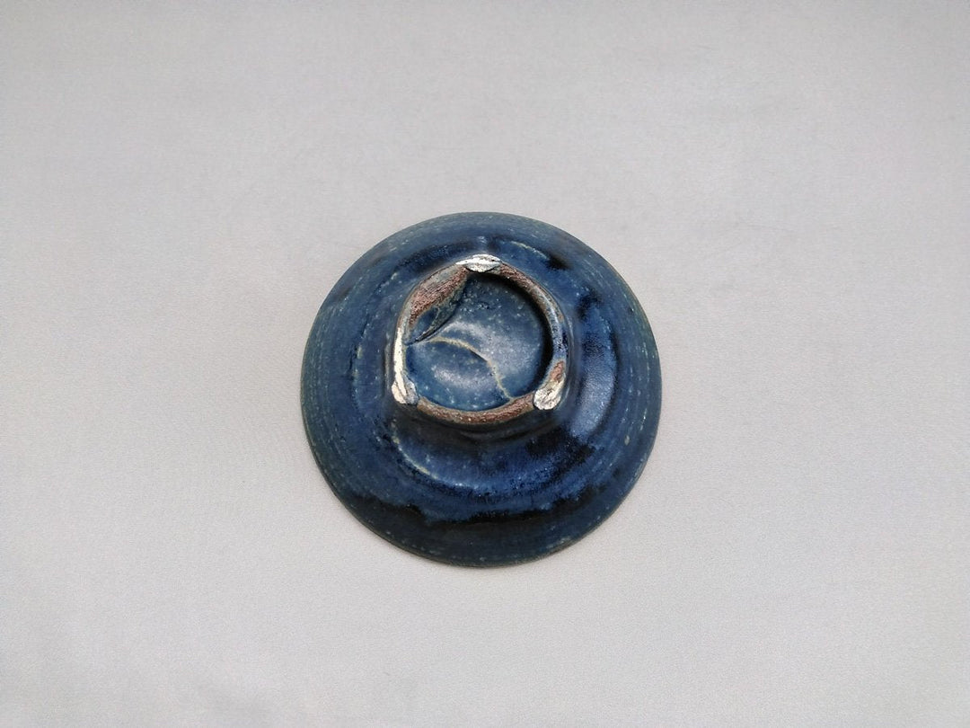 Deep Blue Glazed 4-Sun Shallow Bowl - Crafted By Kazuhito Yamamoto