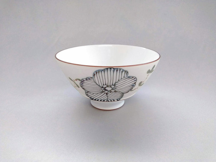 Luster Floral Kasuga Bowl Black Large - Crafted By Fukuho Kiln