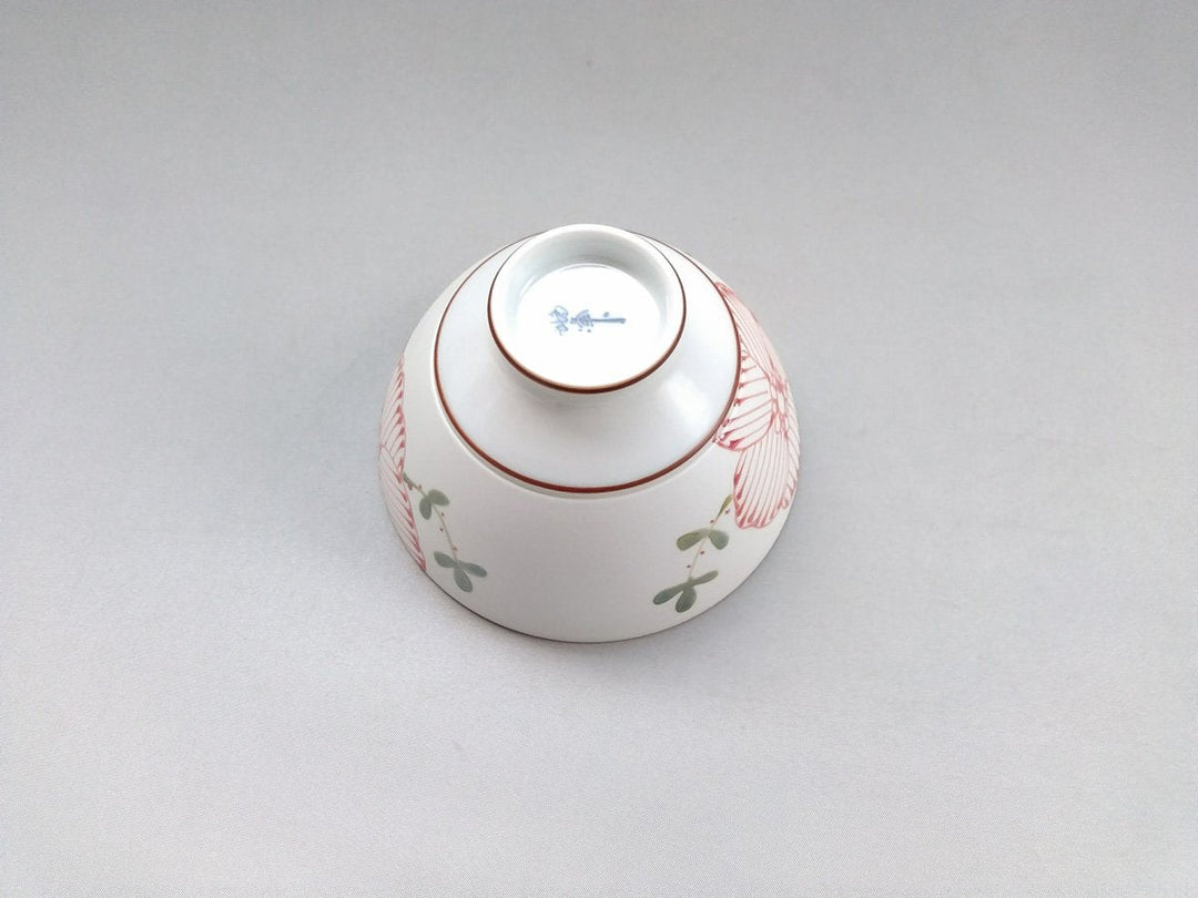 Raster Floral Kasuga Bowl Red Small - Crafted By Fukuho Kiln