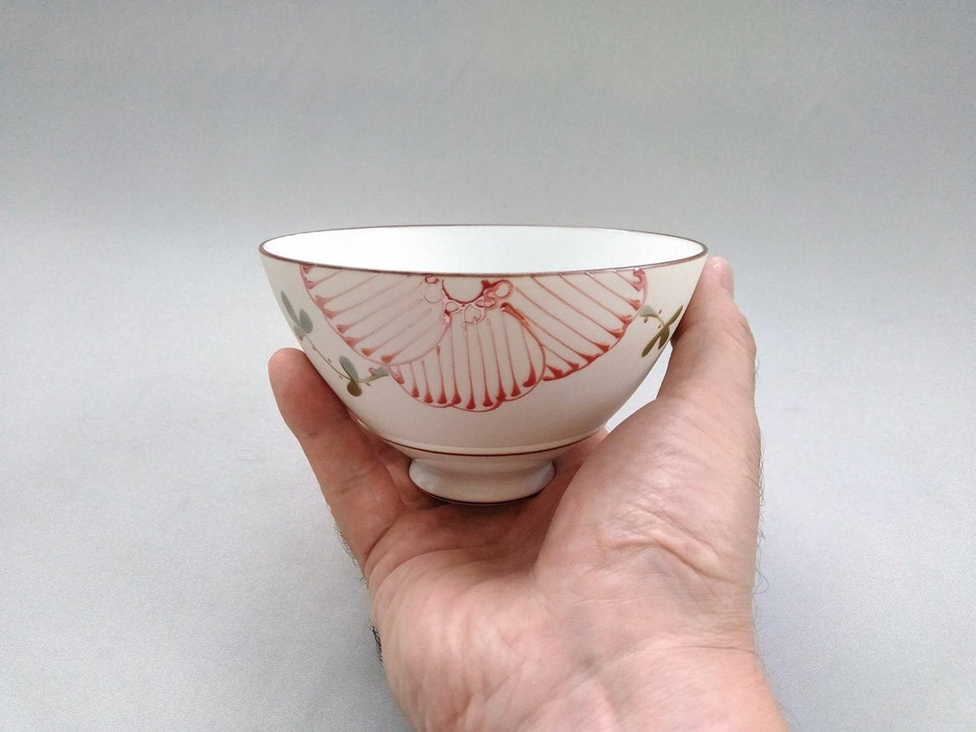 Raster Floral Kasuga Bowl Red Small - Crafted By Fukuho Kiln