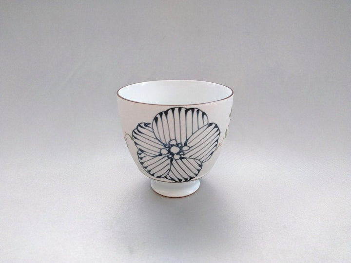Raster Floral Kasuga Cup Black - Crafted By Fukuho Kiln