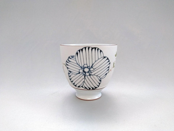 Raster Floral Kasuga Cup Black - Crafted By Fukuho Kiln