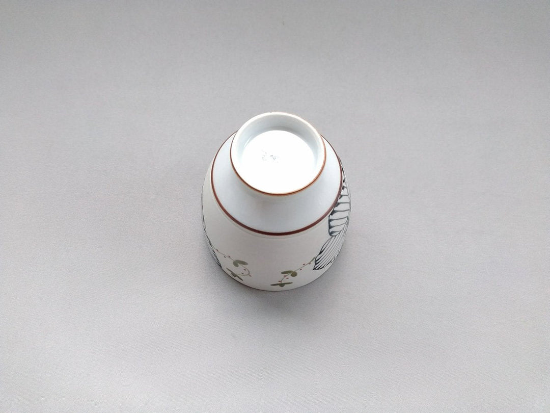 Raster Floral Kasuga Cup Black - Crafted By Fukuho Kiln